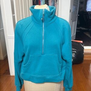 Teal Half-Zip Women's Sweater